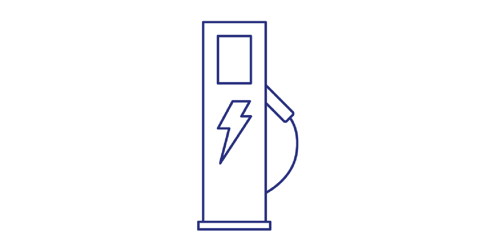 Iconen Q Vend Blauw Segment E Vcharging breed