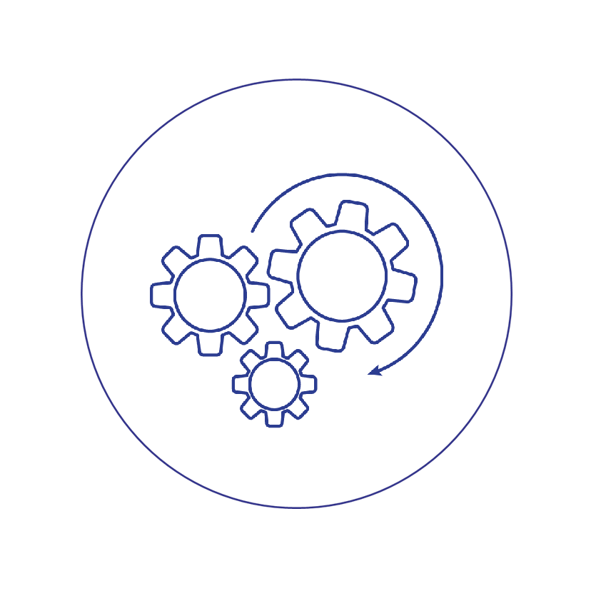 Iconen Q Vend Blauw Segment SI Cirkel