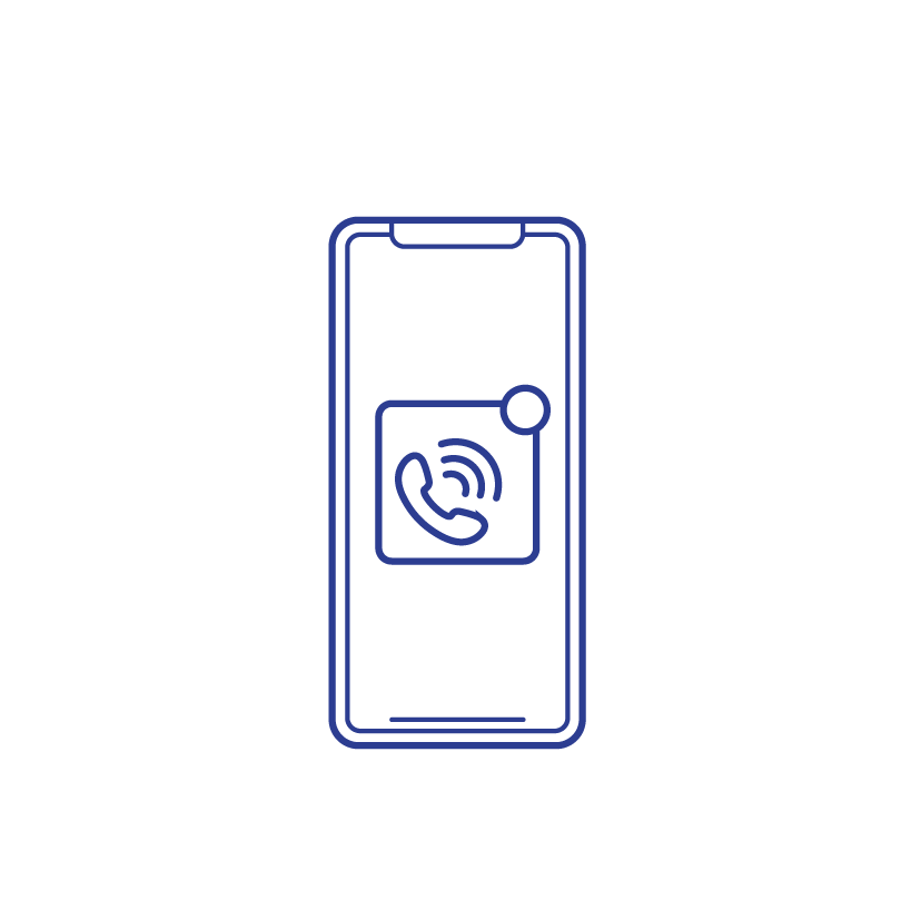 Icons Blauw Contact Telefoon