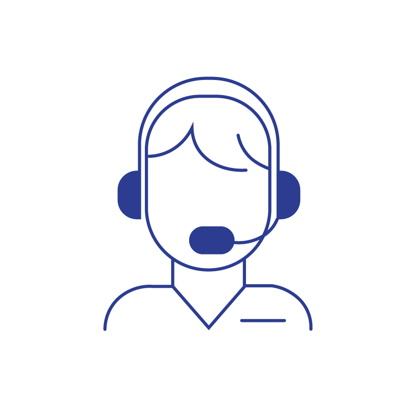 Icons Blauw Hulp Persoon Helpdesk