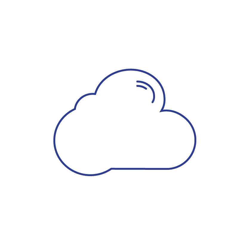 Icons Blauw Koppeling Cloud