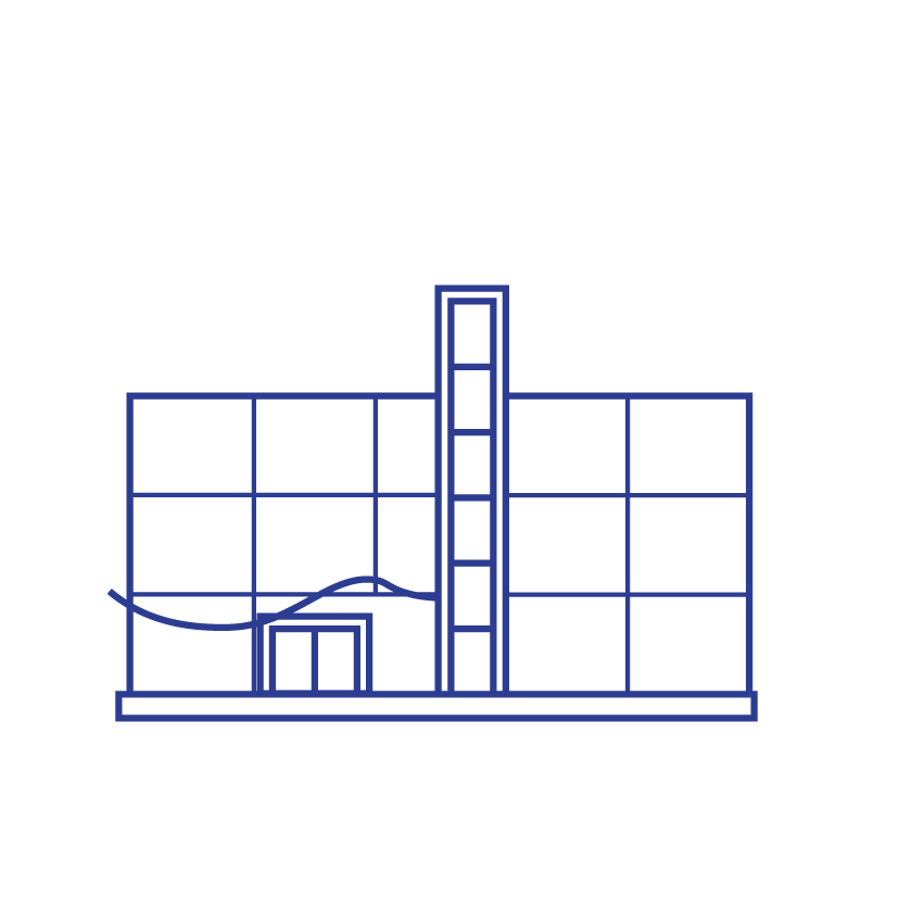 Icons Blauw Contact Kantoor