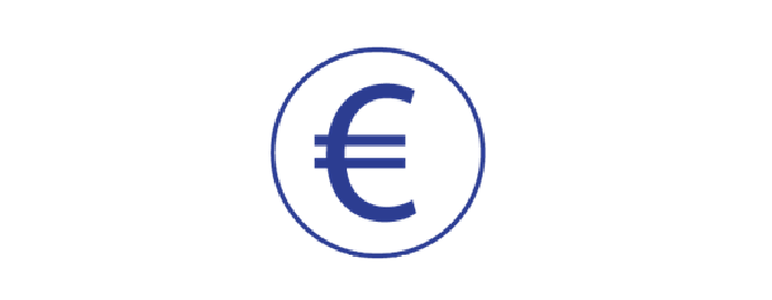 Icons Blauw Financieel Euro breed