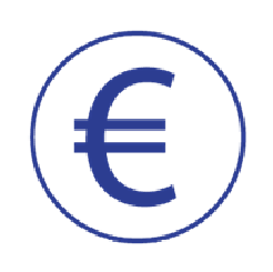 Icons Blauw Financieel Euro groot