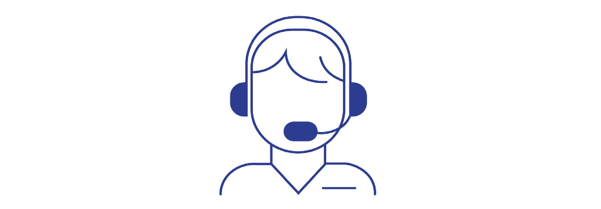 Icons Blauw Hulp Persoon Helpdesk Breed