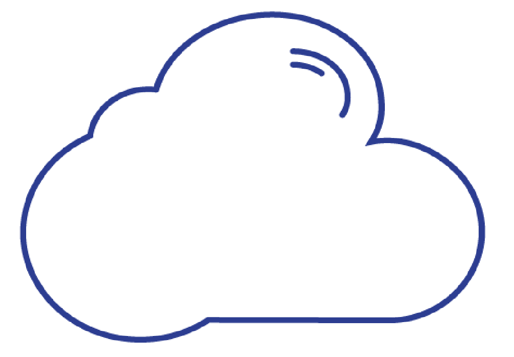 Icons Blauw Koppeling Cloud groot