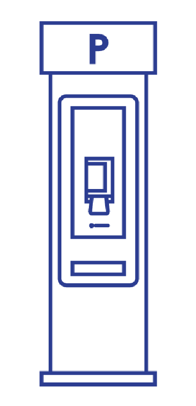 Icons Blauw Segment Parkeerpaal groot