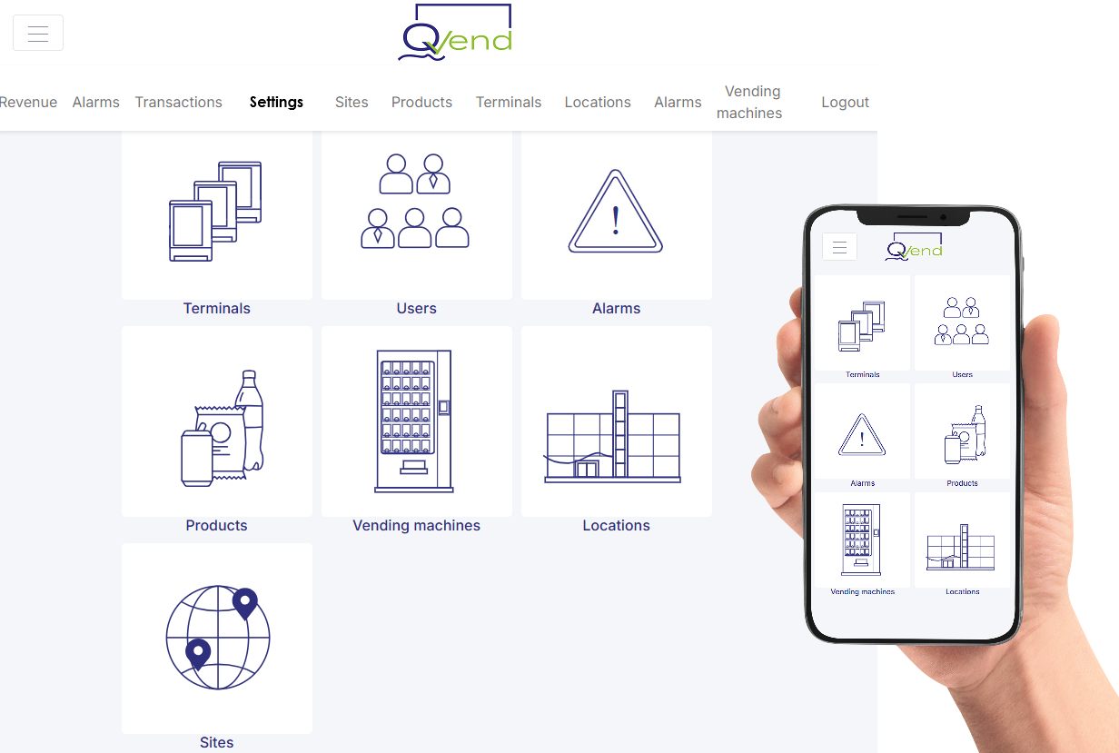 Qonnect Hoofdmenu EN Hand