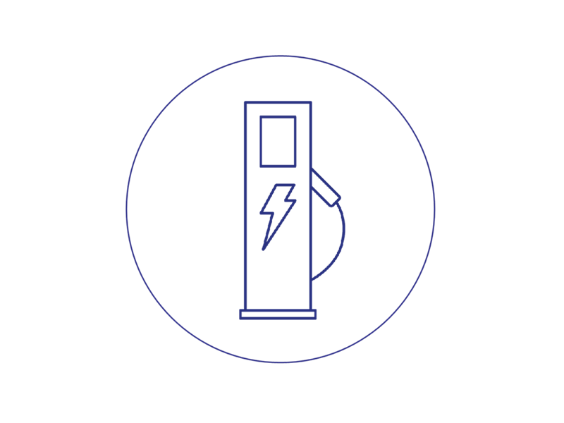 Iconen Q Vend Blauw Segment E Vcharging Cirkel Enkel 800x600